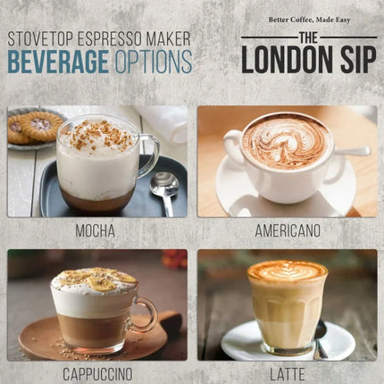 Stainless Steel Stovetop Espresso Maker- 6 Cup Copper Colour
