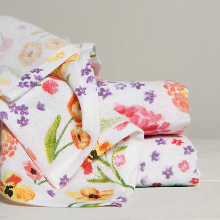 Cottage Florals Floursack Dishtowels- 3 Pack