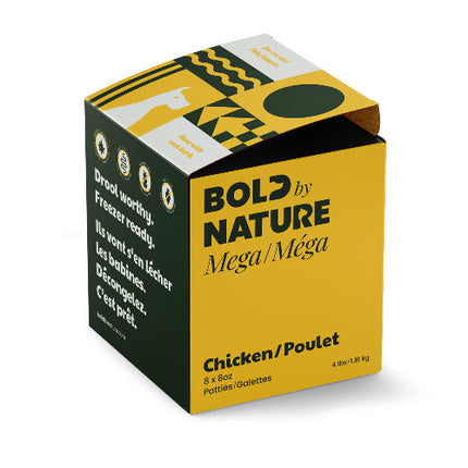 BOLD MEGA DOG CHICKEN PATTIES 4LB