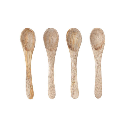 Mango Wood Mini Spoons 4 - Pack - Just Simcoe