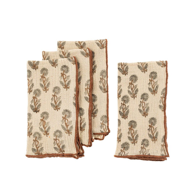 Hand Block Printed Napkins Set of 4 - Just Simcoe