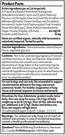 PET WELLBEING LUNG GOLD 4OZ - Just Simcoe