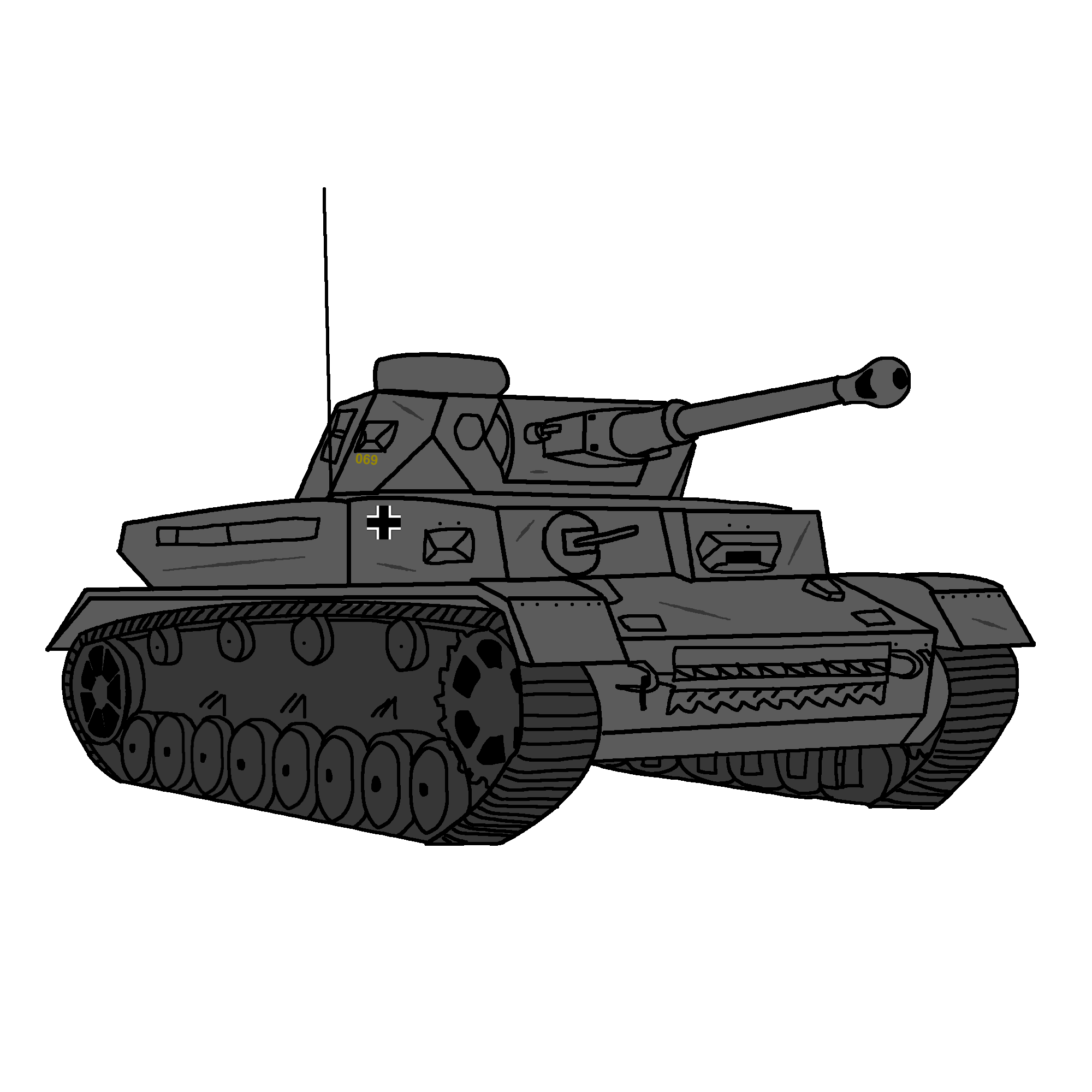 German Panzer IV F2 Sticker