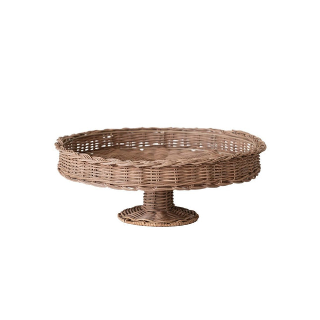 Hand - Woven Rattan Pedestal - Just Simcoe