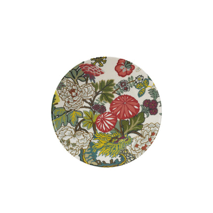 Round Botanical Printed Stoneware Plate