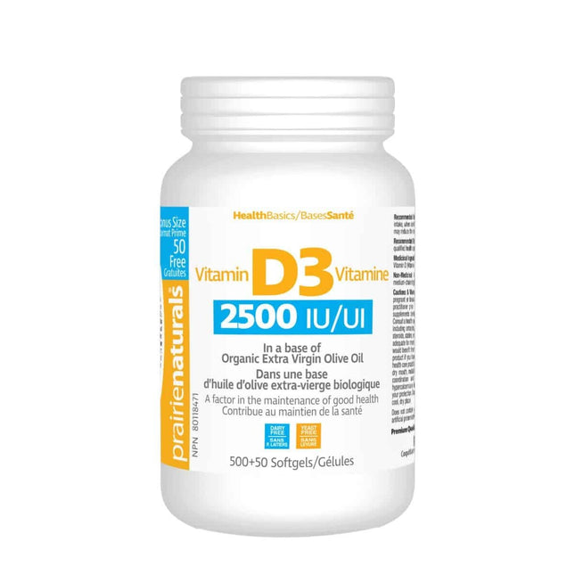 Prairie Naturals - Vitamin D3 2500IU - Just Simcoe