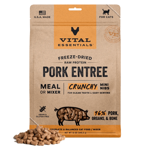 VE CAT FD PORK MINI NIBS 12OZ - Just Simcoe