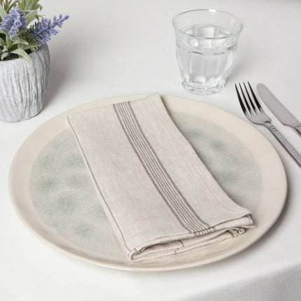 Danica Heirloom Napkin- Linen Stripe White