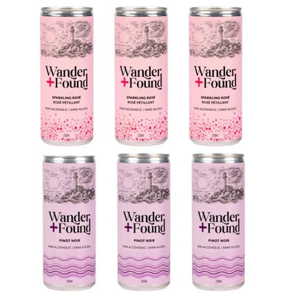Sober Sampler: Wander & Found Non - Alcoholic Wine Mixed 6 pack - Just Simcoe