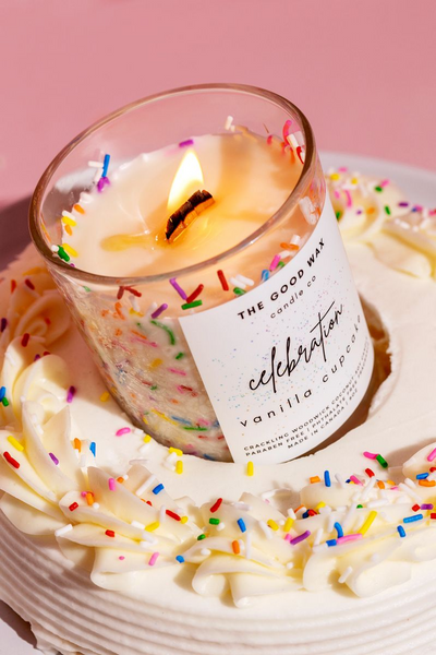 “celebration” vanilla cupcake candle