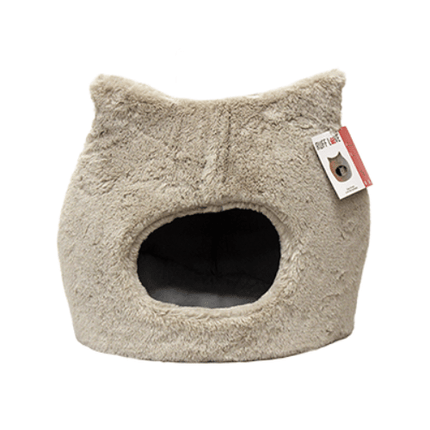 RUFF LOVE COZY CAT BED TAUPE 19"X19" - Just Simcoe