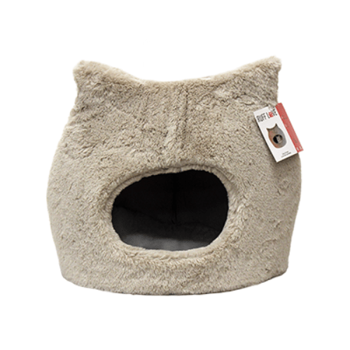 RUFF LOVE COZY CAT BED TAUPE 19"X19" - Just Simcoe