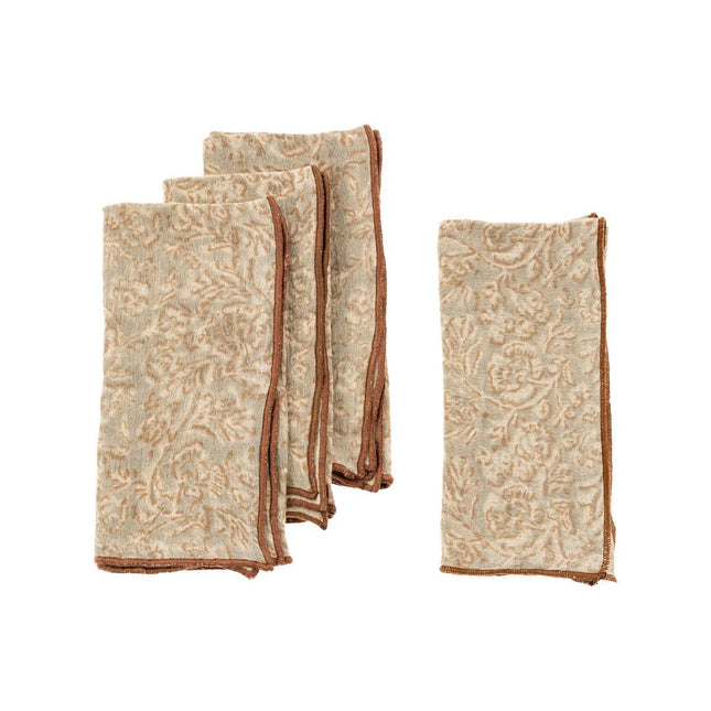 Hand Block Printed Napkins Set of 4 - Just Simcoe