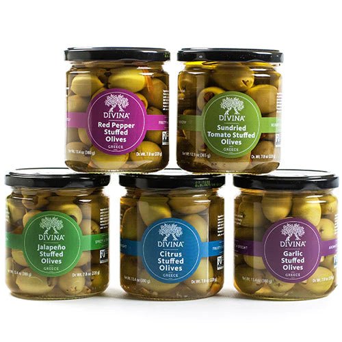 Divina Stuffed Olives - 6 Varieties - JustSimcoe.ca