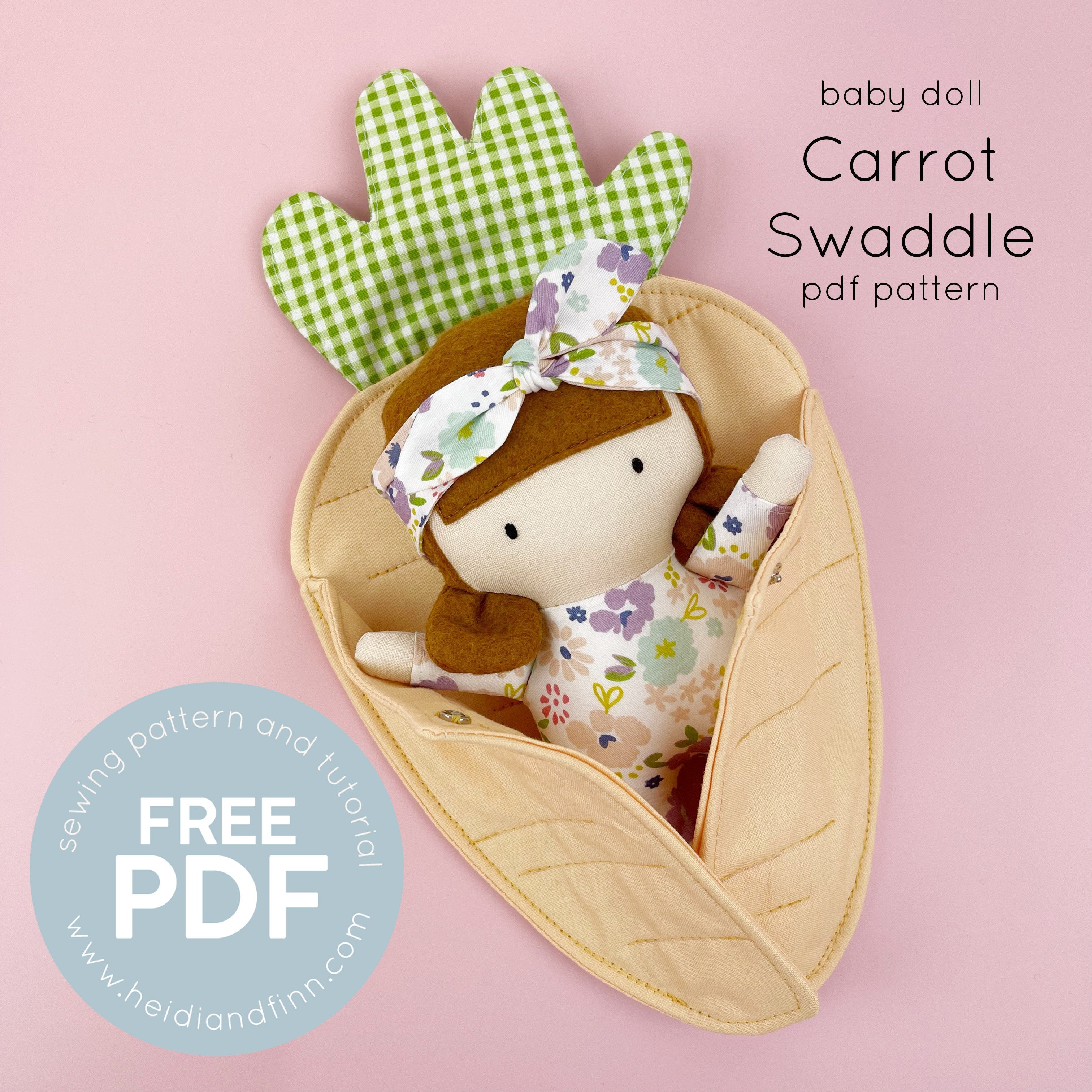 baby doll carrot swaddle - FREE