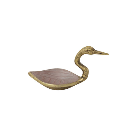 Small Enameled Cast Aluminum Swan Dish
