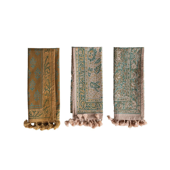 Cotton Printed Tassel Tea Towel - Just Simcoe