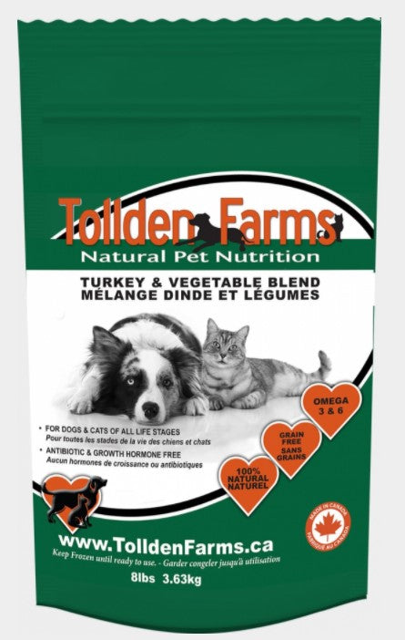 TF TURKEY/VEG 8LB (1/2LB PATTIES)