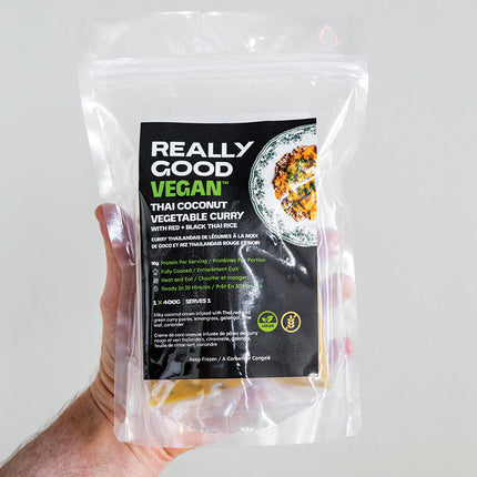 Really Good Vegan Thai Coconut Vegetable Curry with Red and Black Rice Kit