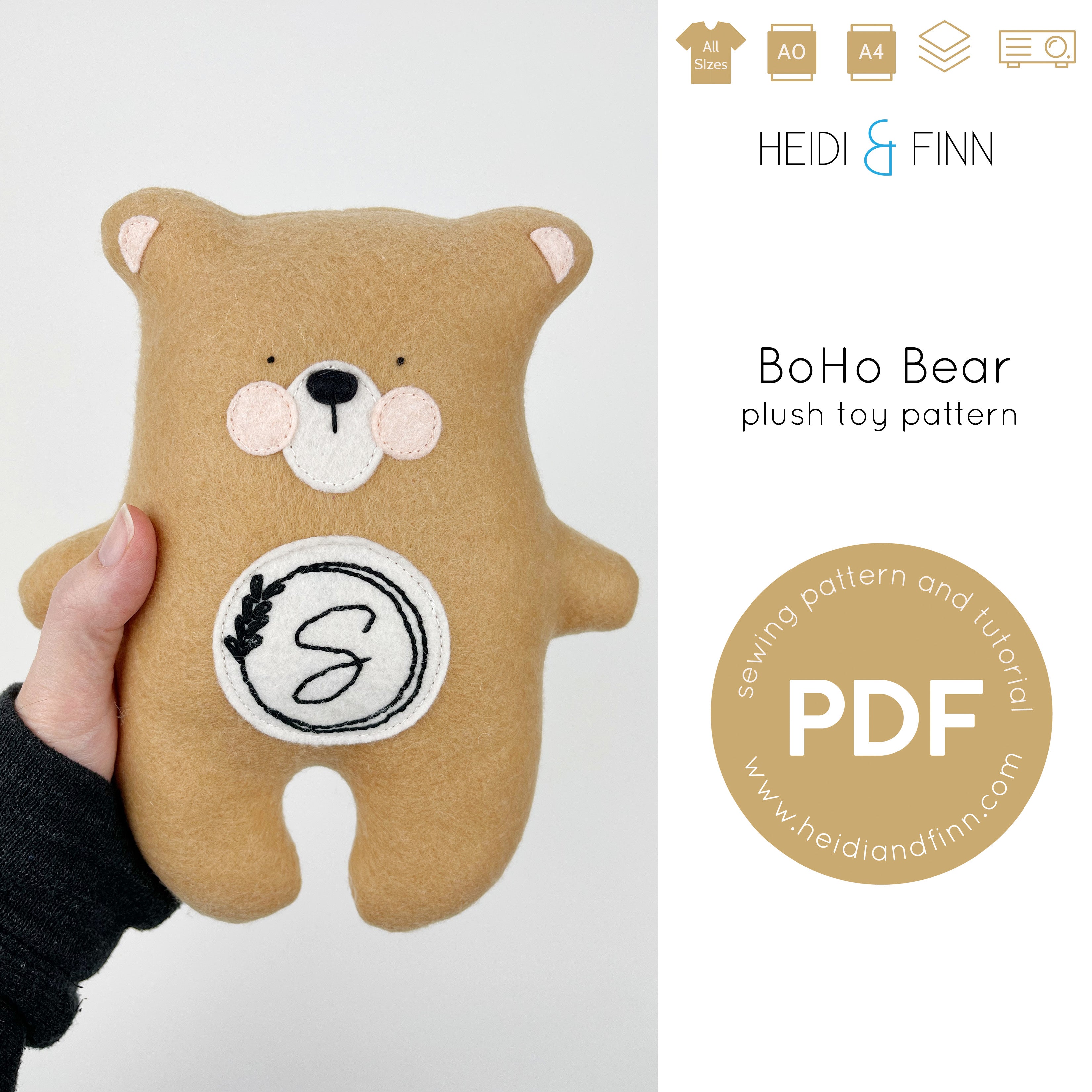 BoHo bear Plush toy