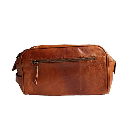 Leather Shaving/Travel Bag - Just Simcoe