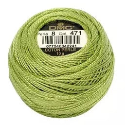 DMC Pearl Cotton, Size 8 - 471 Tarragon