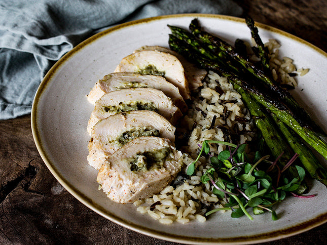Spinach, Apple and Brie Stuffed Chicken Breast