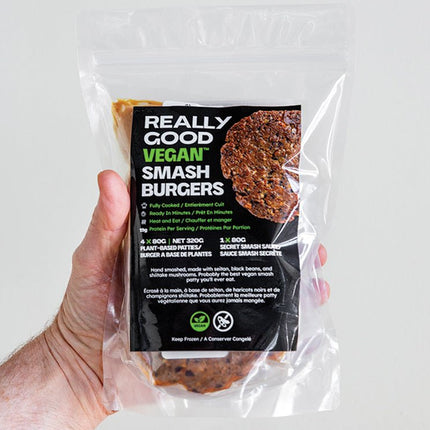 Really Good Vegan Smash Burger Patty 4 Pack - Just Simcoe