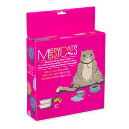 MM CAT RAW BOWL/COVER SET 4PC