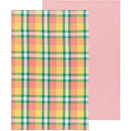 Second Spin Plaid Meadow Dishtowel- Set of 2